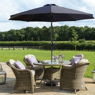 Overstock9ft Outdoor Patio Market Umbrella With Crank Tilt Black Dailymail