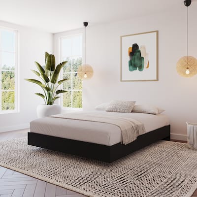 Nexera Platform Bed Frame , Black