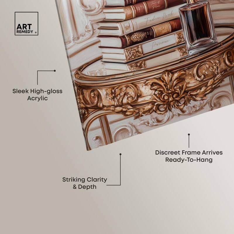 Lovely Mirror Glam Books Acrylic by Art Remedy, Ready to Hang