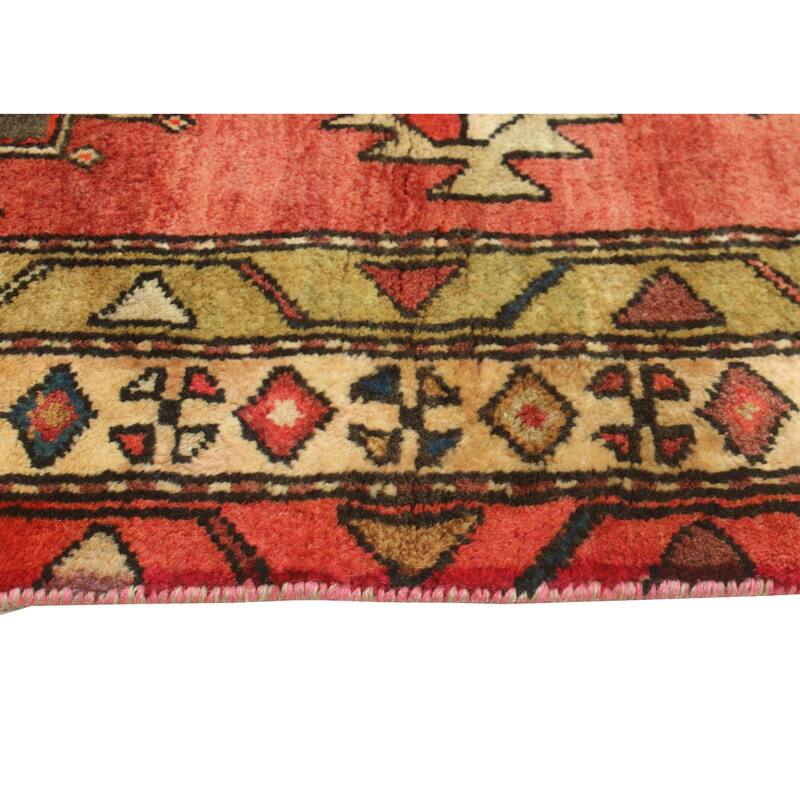 Fine Vintage Distressed Roshanak Red/Charcoal Runner - 3'2" x 7'7"