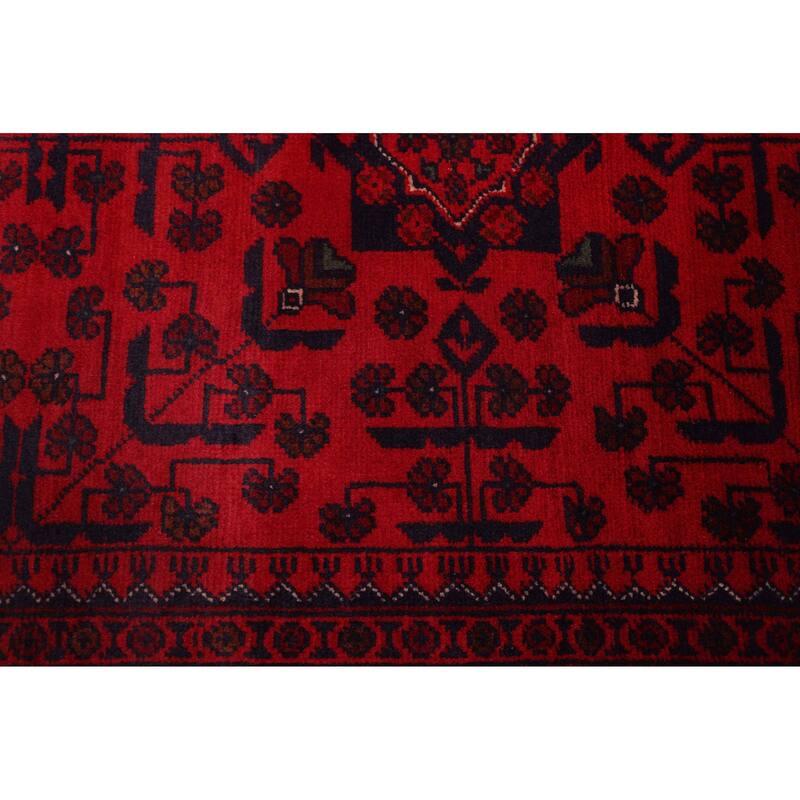 ECARPETGALLERY Hand-knotted Finest Khal Mohammadi Red Wool Rug - 4'11 x 6'4