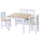preview thumbnail 10 of 14, Qaba 4-Piece Childrens Table Set with Kids Storage Bench