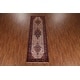 preview thumbnail 3 of 18, Vintage Geometric Hamedan Persian Runner Rug Hand-knotted Wool Carpet - 3'4" x 10'10"