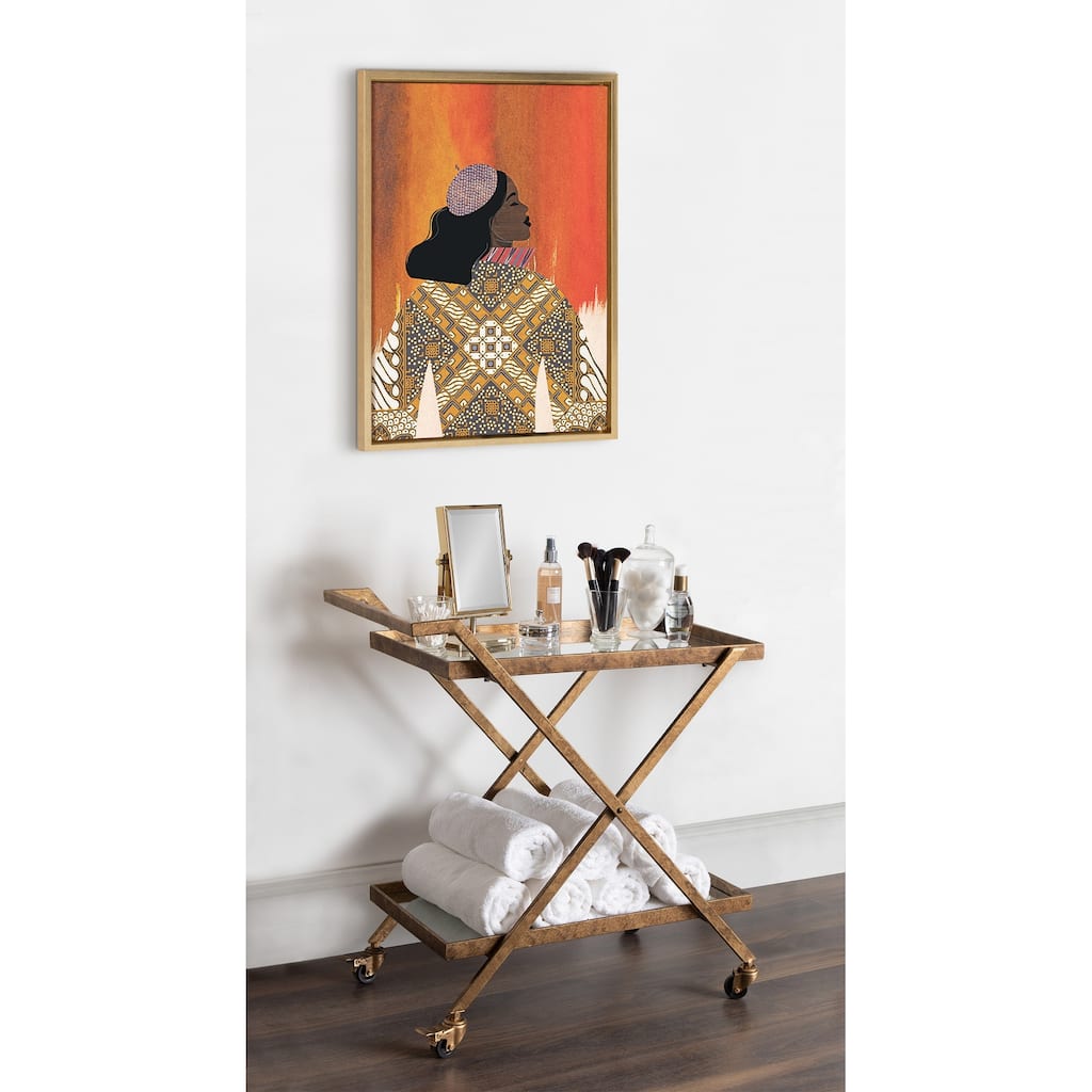 Kate and Laurel Sylvie Girlie Girl Framed Canvas by Nikki Chu