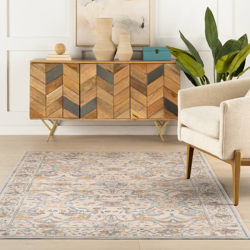 Nuloom Veliora Floral Washable Area Rug