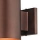 preview thumbnail 6 of 7, VAXCEL Chiasso 7.25 in. H 1-Light Bronze Outdoor Wall Sconce, Rust-Resistant Aluminum, Metal Shade, Dark Sky Compliant