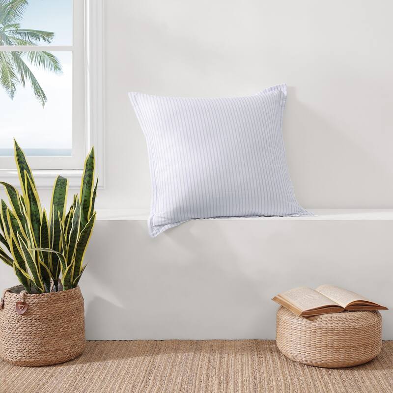 Tommy Bahama Orchid Bay Stripe Blue Euro Sham