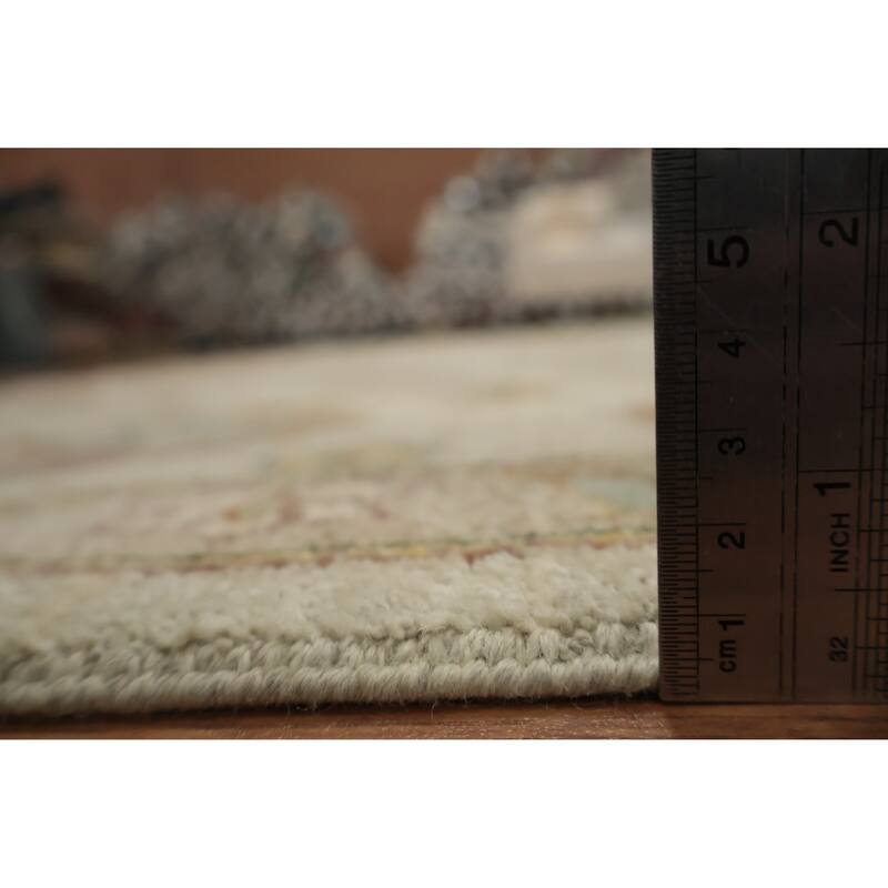 Hand Knotted Oriental 100% Wool Carpet Traditional All-Over Beige & Ivories Peshawar Area Rug - 12' 4'' X 8' 10''