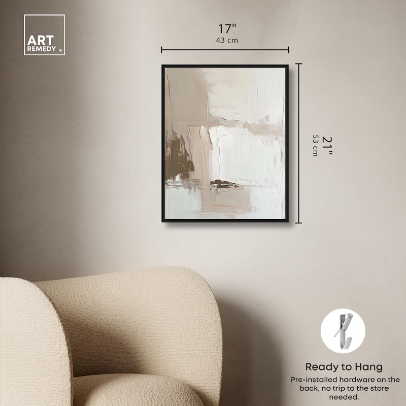 Pale Textured Silence I Canvas by Art Remedy
