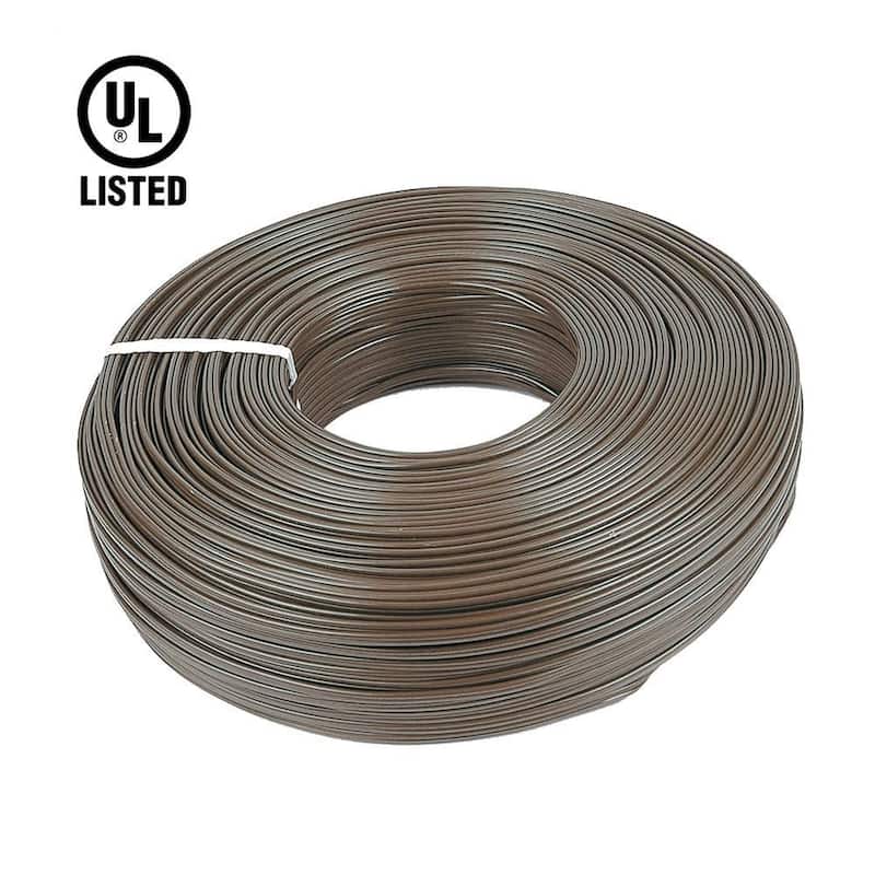 Novelty Lights 500 Foot Zip Cord Wire, Brown, 18 Gauge, SPT-1