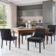 preview thumbnail 56 of 55, RENEWLINE Mid-Century Modern Corduroy Upholstered Dining Chairs with Solid Wood Legs Set of 4 - Black
