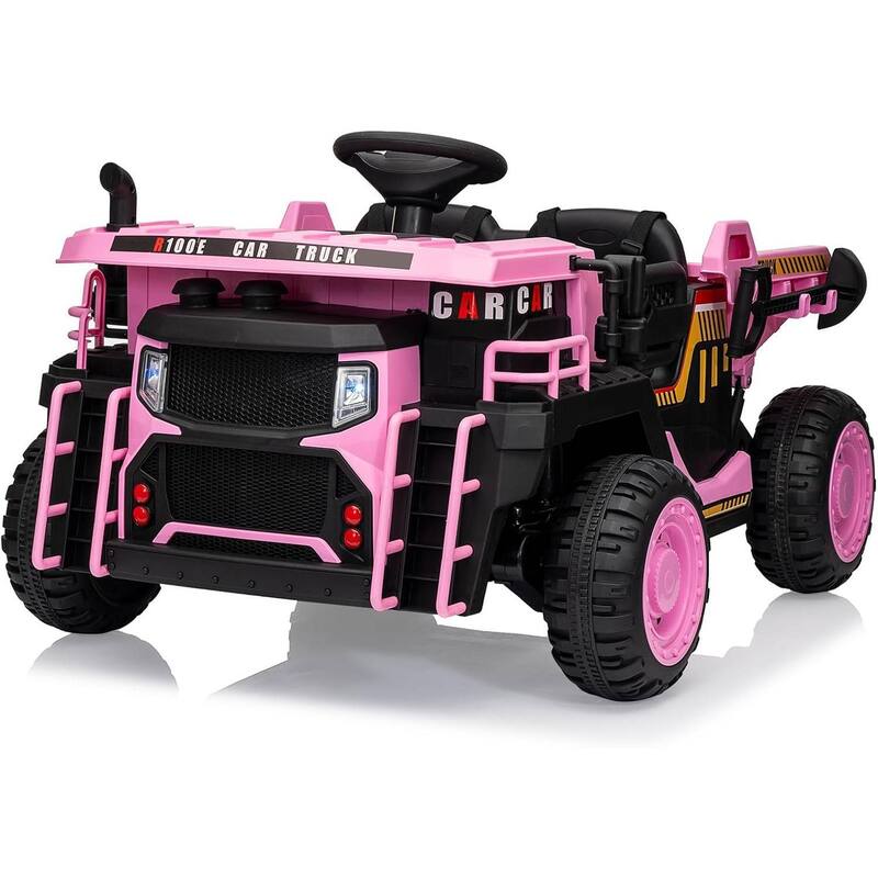24v 2-Seater Kids Ride on Dump Truck Toy with Remote Control for Kids Best Gifts - Pink