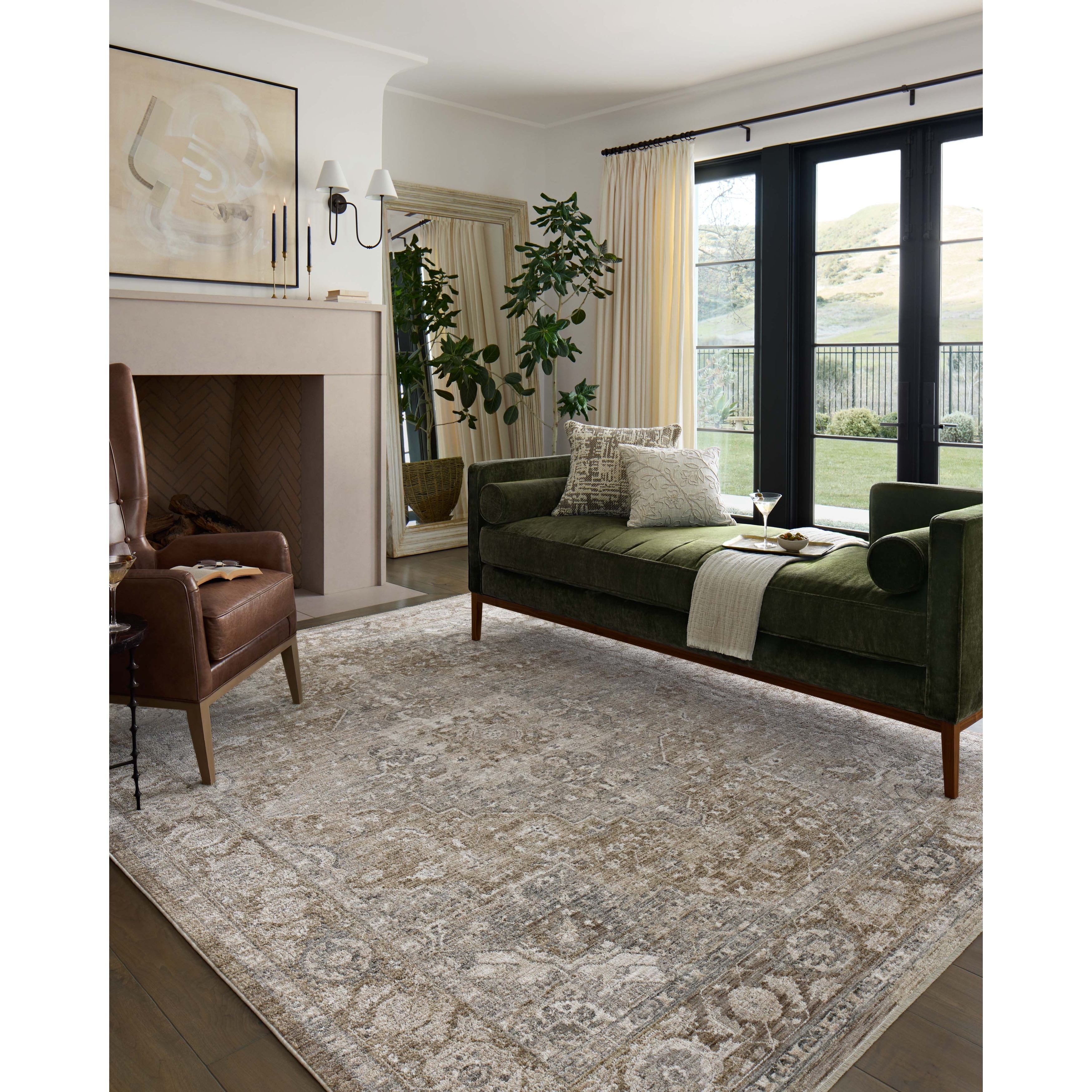 Alexander Home Tamara Medallion & Botanical Area Rug
