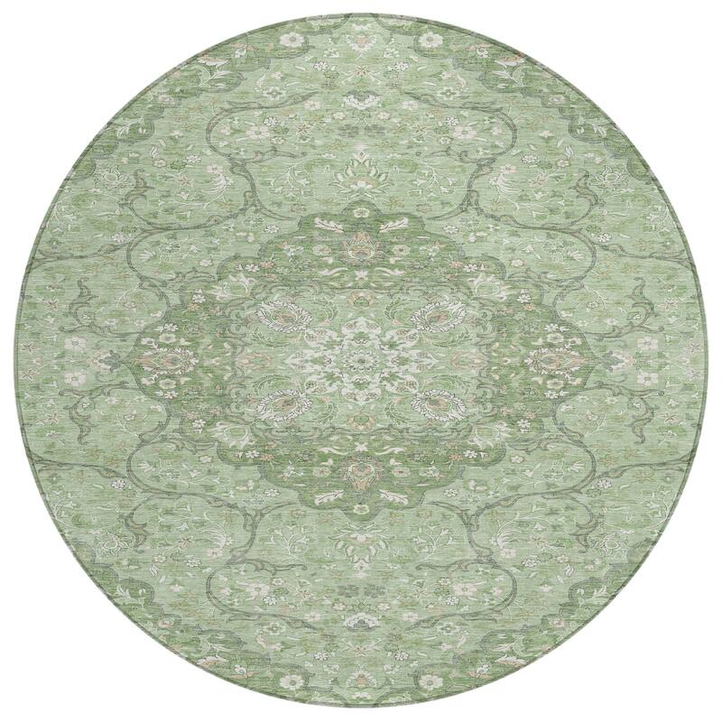 HomeRoots Medallion Traditional Rectangle Outdoor Rug