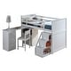preview thumbnail 5 of 5, Multi-Functional Twin Loft Bed with Built-in Desk and Chest, Sturdy Construction & Safety Guaranteed, White