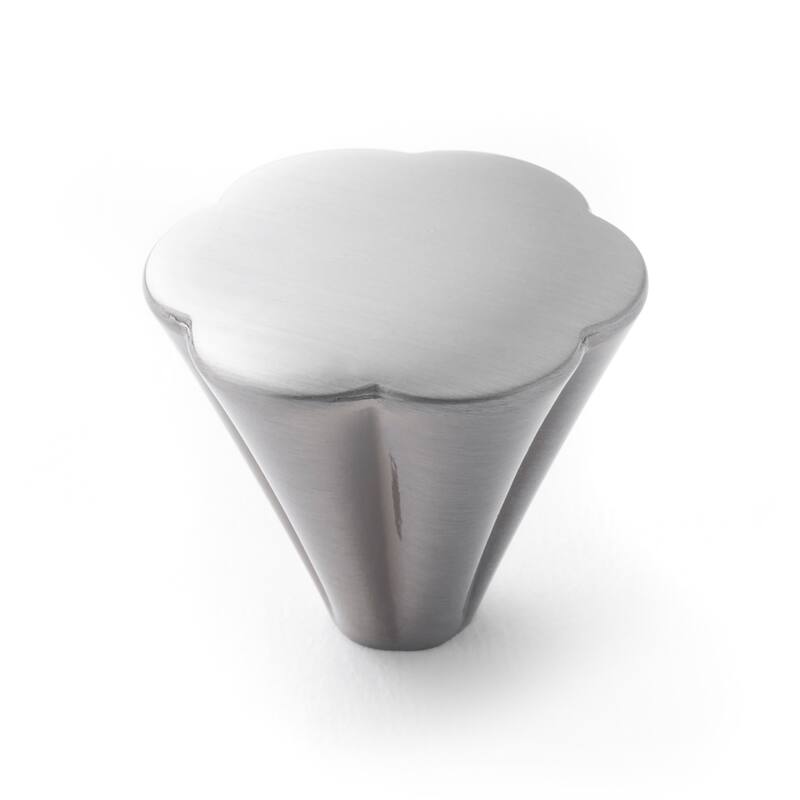 RK International Florian 1-1/4 Inch Conical Cabinet Knob - Satin Nickel