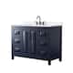 Option Dark Blue, Black Trim, White Quartz Top