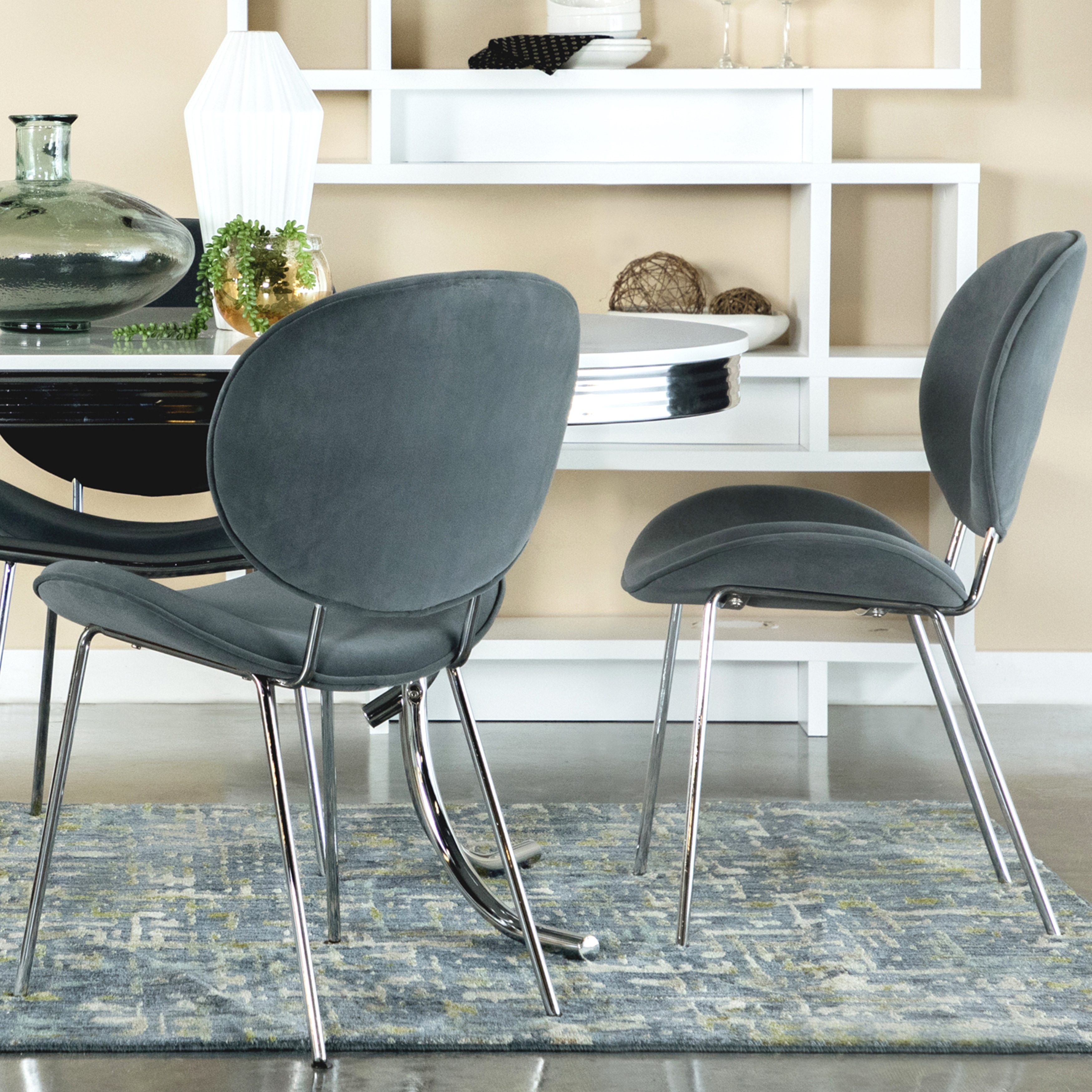 Grey retro dining chairs clearance