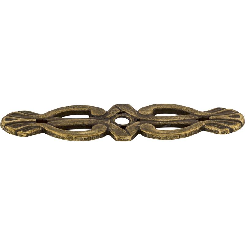 Top Knobs Newton 3-3/16 Inch Pull Backplate from the Tuscany Series - German Bronze
