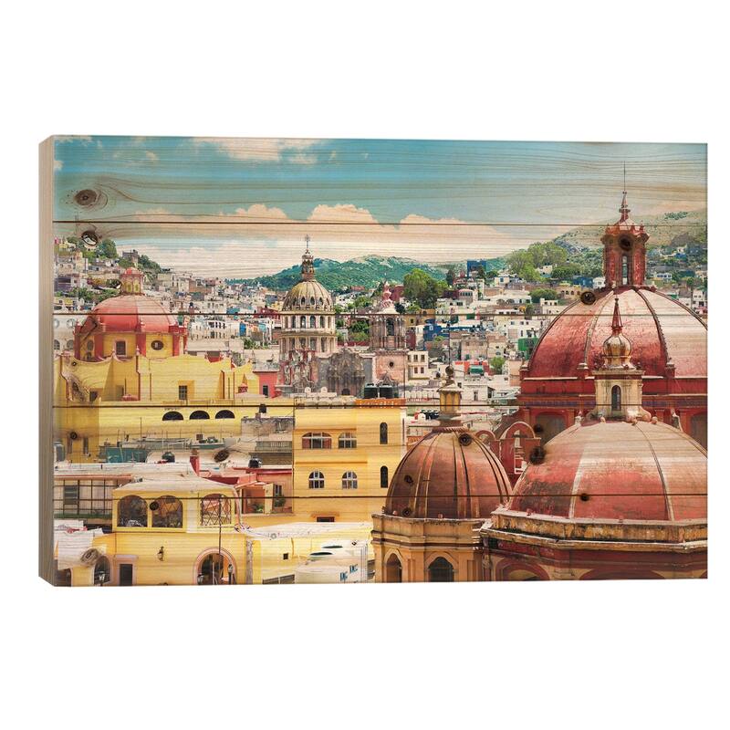 Guanajuato Architecture Print On Wood by Philippe Hugonnard - Multi-Color - 26x40x1.5
