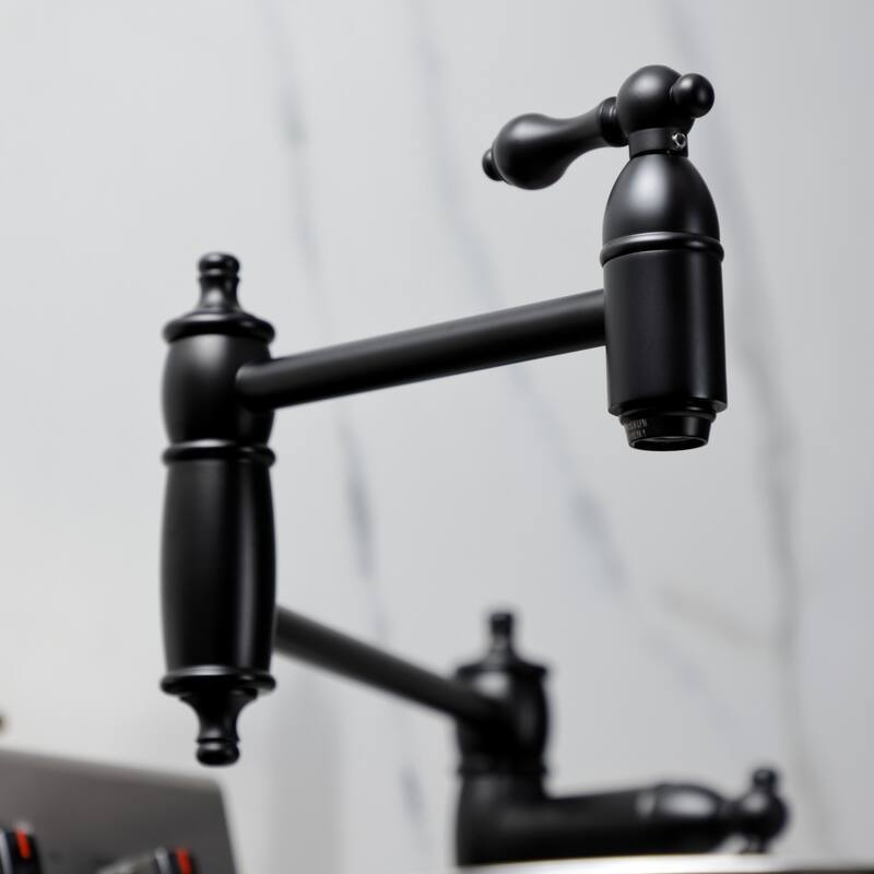 Kingston Brass Restoration Two-Handle 1-Hole Deck Mount Pot Filler Faucet