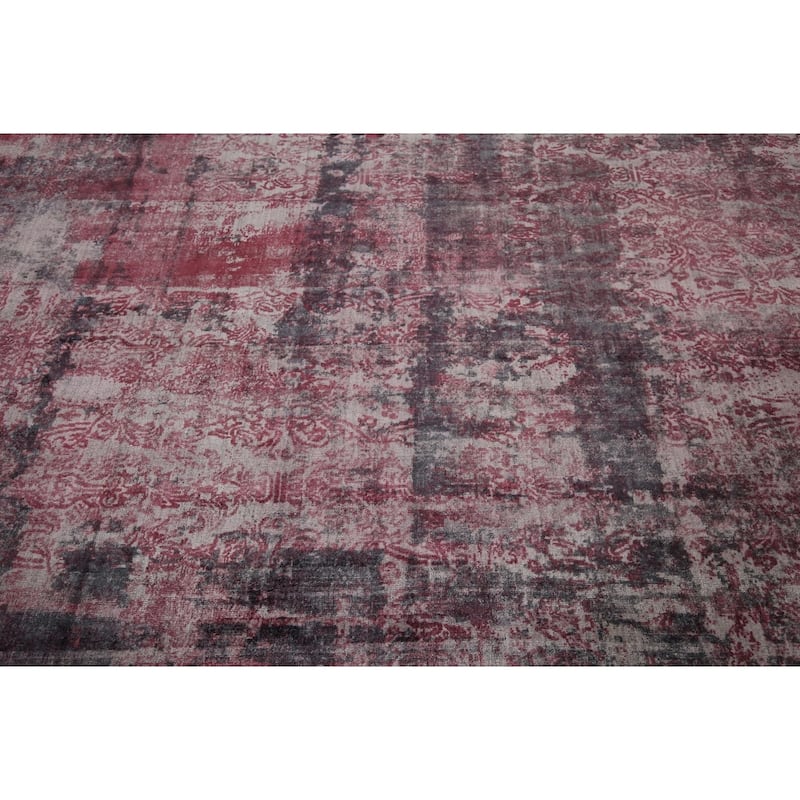 All-Over Modern Abstract Indian Area Rug Handmade Wool Carpet - 7'11"x 9'10"