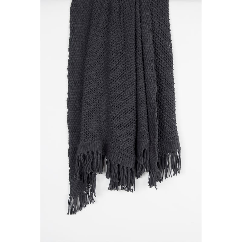 Rizzy Home Knitted Solid Color Throw, 50"X60"