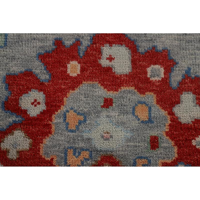 Floral Oushak Oriental Area Rug Handmade Wool Carpet - 8'9"x 11'9"