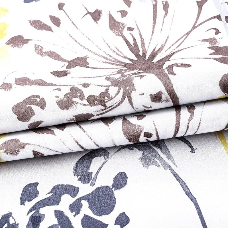 DriftAway Acacia Floral Blossom Watercolor Printed 100 Percent Blackout Thermal Insulated Window Curtain Valance