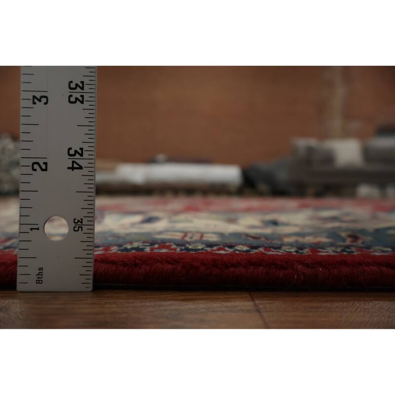 Hand Knotted Oriental 100% Wool Carpet Traditional Floral Red Sarouk Area Rug - 10' 6'' X 8' 0''