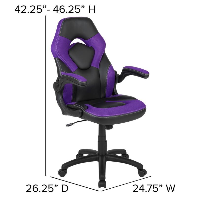 High Back Racing Style Ergonomic Gaming Chair with Flip-Up Arms