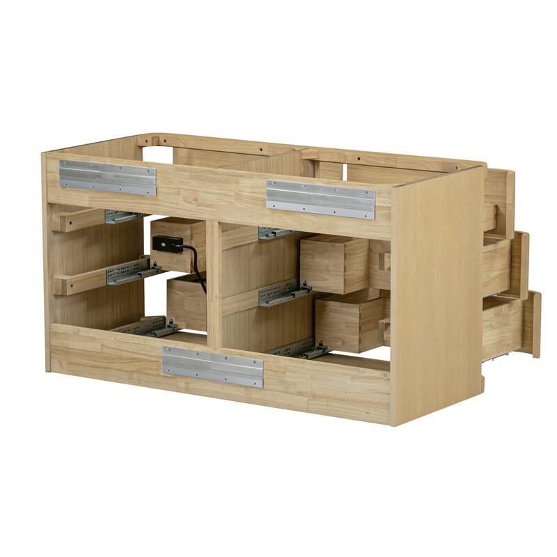 Serena Bathroom Vanity in Light Oak with White Engineered Stone Top