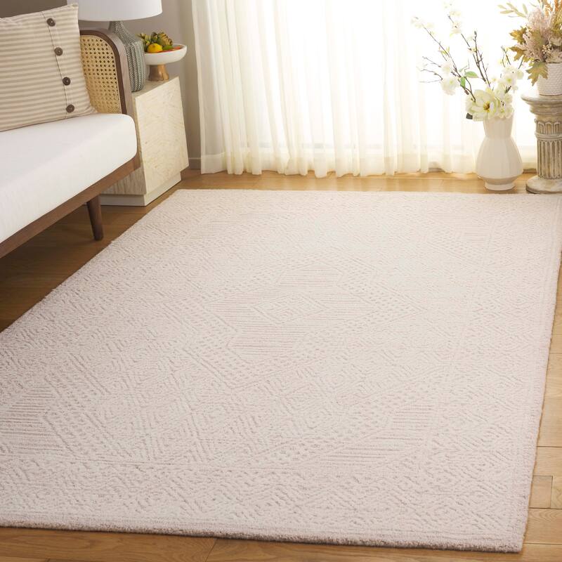 SAFAVIEH Handmade Abstract Ifigeneia Contemporary Wool Rug - 8' x 10' - Beige