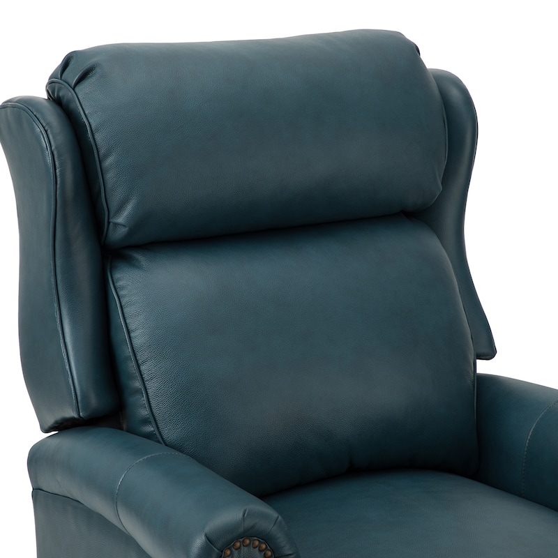 Noemon Genuine Leather Recliner with Nailhead Trims by HULALA HOME (Set of 2)