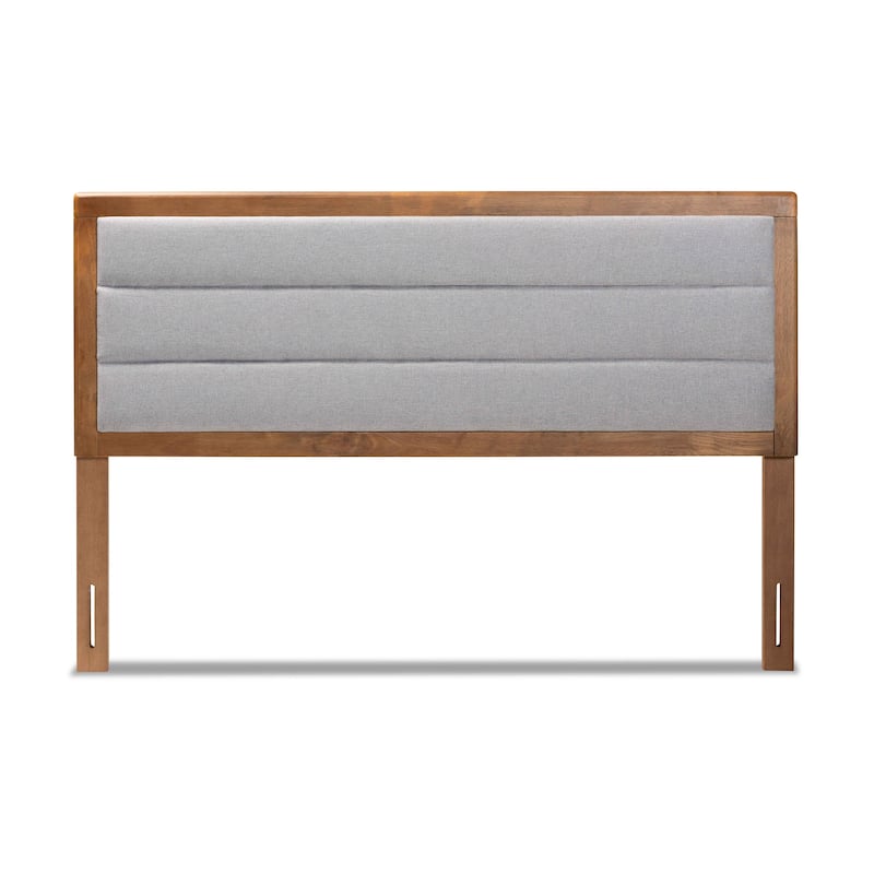 Dexter Modern and Contemporary Fabric and Wood Headboard-Light Grey