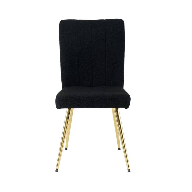 Modern Teddy Upholstered Dining Chair with Metal Legs (set of 4) - N/A