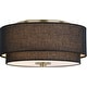 preview thumbnail 1 of 9, Vaxcel Lighting C0309 2 Light 13" Wide Flush Mount Drum Ceiling Matte Brass