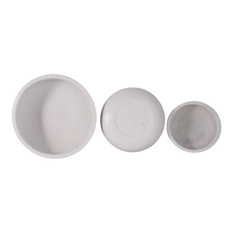 Resin Bowl Planters Round Decorative Plant Containers (Set of 3) - 21" x 21" x 6"
