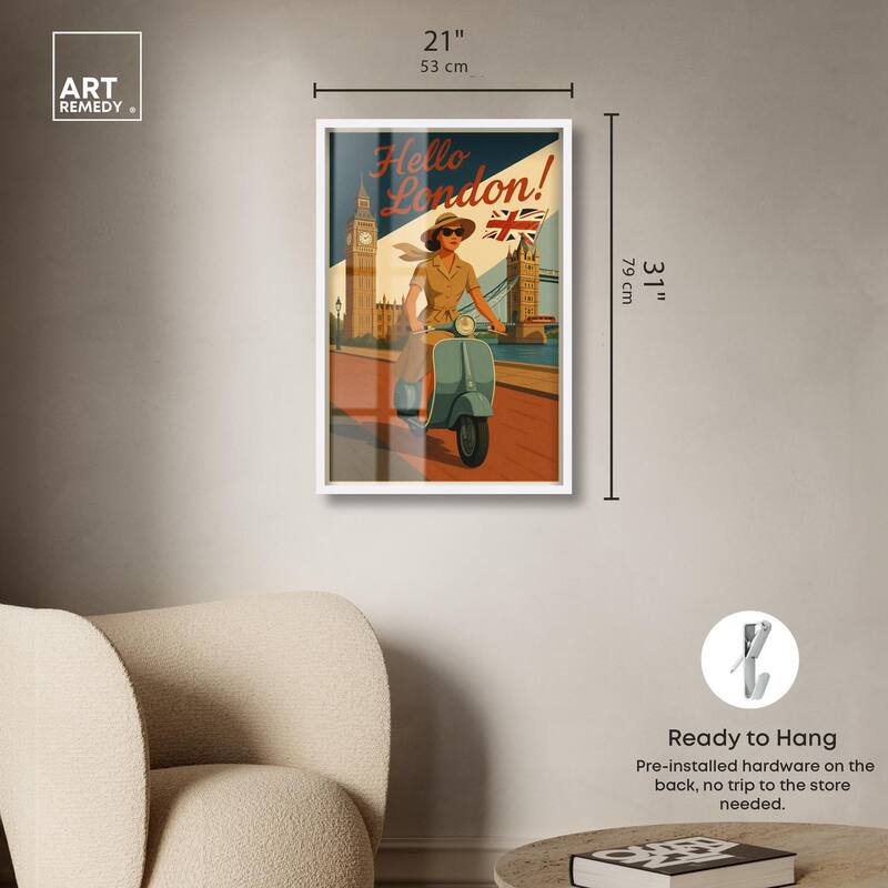 Scooter English Travel Shadowbox by Art Remedy