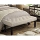 preview thumbnail 13 of 13, Moser Bay Almaraz 56 or 35 Inch Linen Upholstered Hand-tufted Transitional Bench 35" W x 18" L x 18" H - Natural