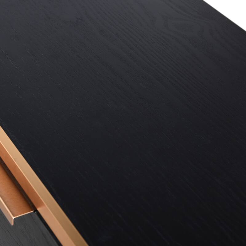 StyleCraft Aurelia 3-Drawer Console - Ebony & Gold