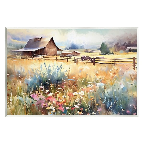 Stupell Horse in Farmhouse Meadow Wall Plaque Art Design by Ramona ...