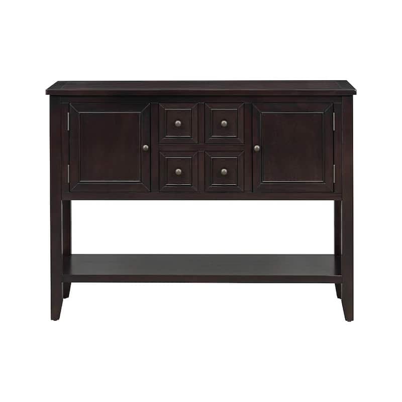 46 "W Modern Vintage Storage Dresser with Four Small Drawers and Bottom Shelf