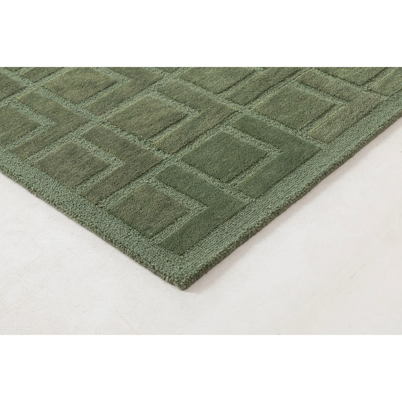 Terra by Obeetee Jaipur Verde Green Rug