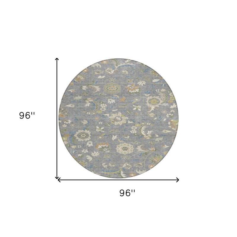 HomeRoots Floral Transitional Rectangle Outdoor Rug