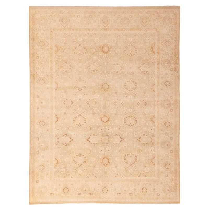 ECARPETGALLERY Hand-knotted Pako Persian 18 Of 20 Khaki Wool Rug - 9'0 x 11'8