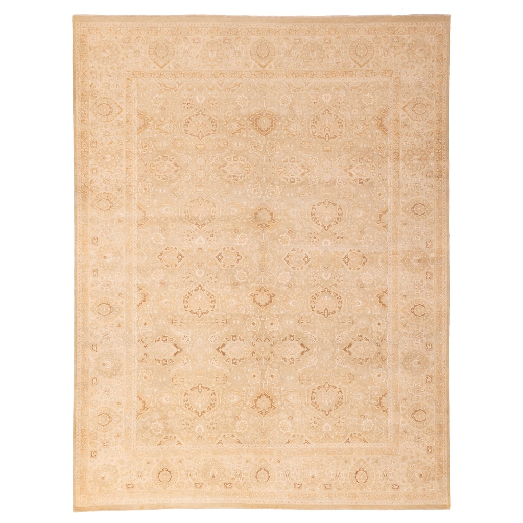 ECARPETGALLERY Hand-knotted Pako Persian 18 Of 20 Khaki Wool Rug - 9'0 x 11'8