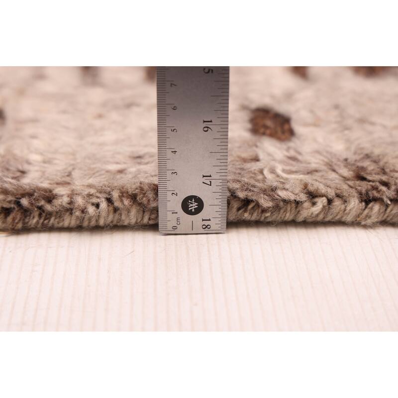 ECARPETGALLERY Hand-knotted Tangier Light Grey Wool Rug - 5'1 x 7'9