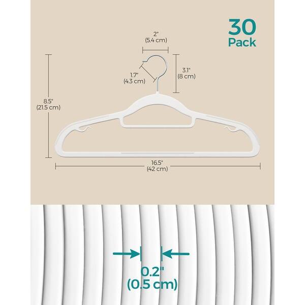 Multi-Purpose Clothes Hangers with Anti-Slip Rubber Grips Space-Saving ...