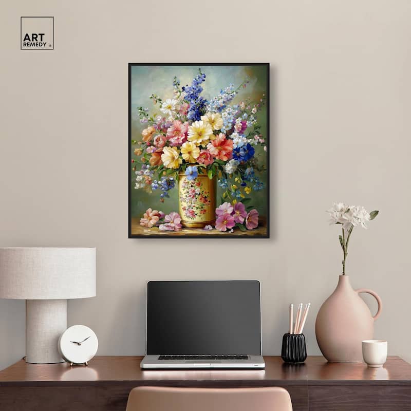 Chromatic Corolla Canvas by Art Remedy